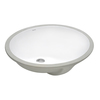 Ruvati 15"x12" Undermnt Bathroom Vanity Sink White Oval Ceramic W/ Overflow RVB0616